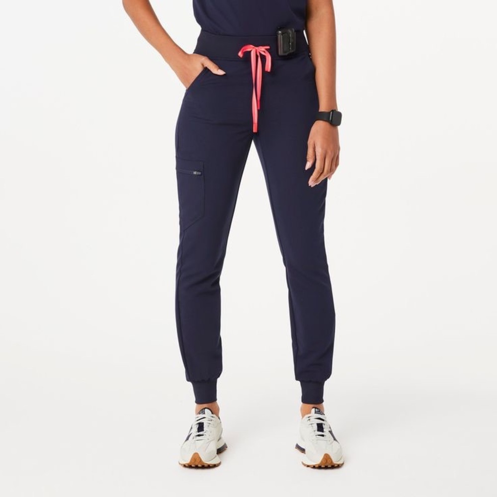 Figs racing navy Zamora joggers petite